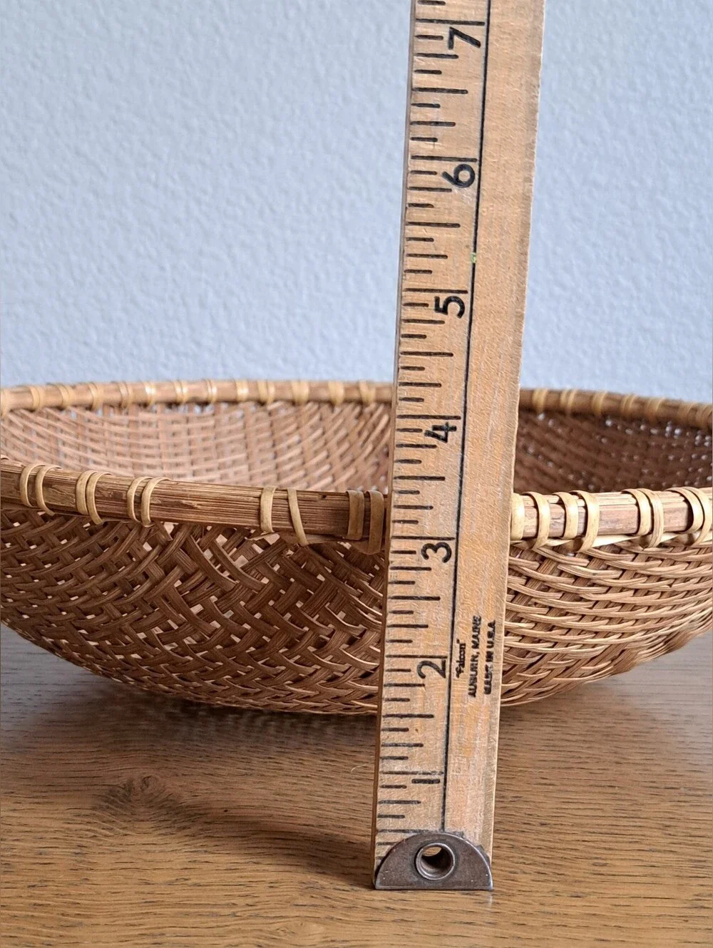 Vintage Winnowing Basket Bowl 12